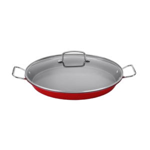15?? Paella Pan with Glass Lid