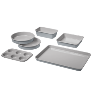 6-Pc Culinary Collection Ceramic Nonstick Bakeware Set - Gorgeous Gray