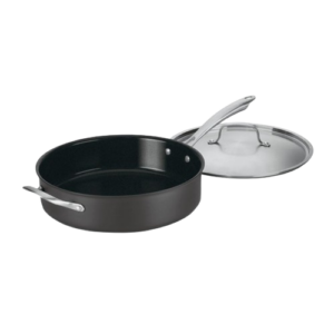 GreenGourmet? Hard Anodized Nonstick Eco-Friendly 5.5 Quart Saut?? Pan with Helper Handle & Cover