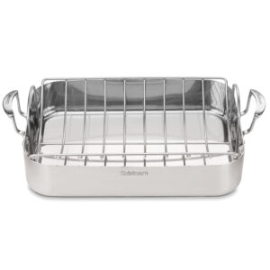MultiClad Pro Triple Ply Stainless Cookware 16" Roasting Pan with Rack
